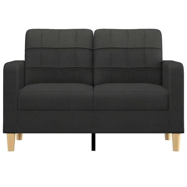 vidaXL 2-personers sofa 120 cm stof sort