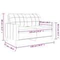Miniatyrbillede 9 af 10: vidaXL 2-personers sofa 120 cm stof sort