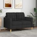 Miniatyrbillede 2 af 10: vidaXL 2-personers sofa 120 cm stof sort