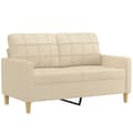 Miniatyrbillede 3 af 10: vidaXL 2-personers sofa 120 cm stof cremefarvet