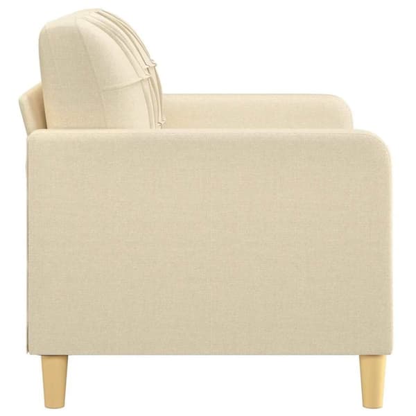 vidaXL 2-personers sofa 120 cm stof cremefarvet
