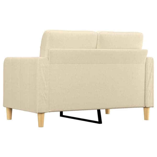 vidaXL 2-personers sofa 120 cm stof cremefarvet