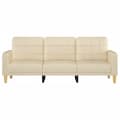 Miniatyrbillede 4 af 10: vidaXL 3-personers sofa 180 cm stof cremefarvet