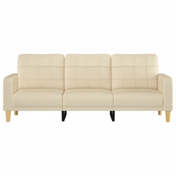 vidaXL 3-personers sofa 180 cm stof cremefarvet