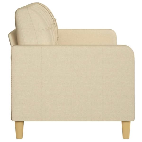 vidaXL 3-personers sofa 180 cm stof cremefarvet