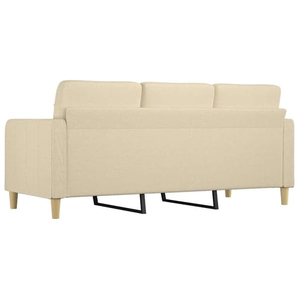 vidaXL 3-personers sofa 180 cm stof cremefarvet