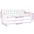 Miniatyrbillede 9 af 10: vidaXL 3-personers sofa 180 cm stof cremefarvet
