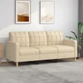 Miniatyrbillede 2 af 10: vidaXL 3-personers sofa 180 cm stof cremefarvet