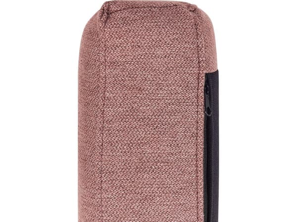 Hörnsoffa Polyester Rosa Brun 192 x 155 Soffa 2-sits stoppad Metallben Vävt tyg Kuddfodrad rygg Minimalistisk Modern