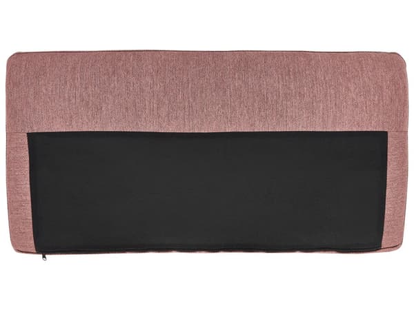 Hörnsoffa Polyester Rosa Brun 192 x 155 Soffa 2-sits stoppad Metallben Vävt tyg Kuddfodrad rygg Minimalistisk Modern