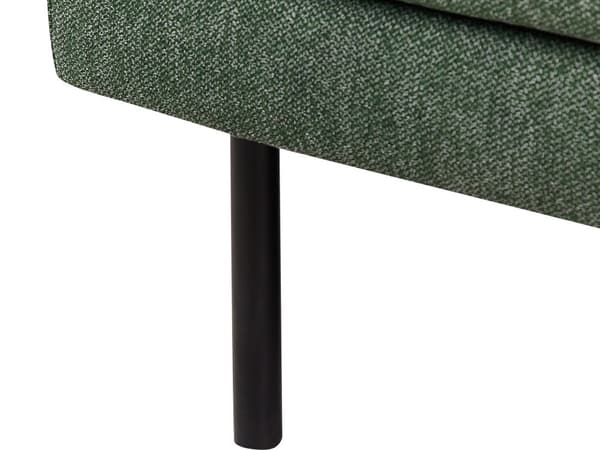 Hörnsoffa Polyester Mörkgrön 192 x 155 Soffa 2-sits stoppad Metallben Vävt tyg Kuddfodrad rygg Minimalistisk Modern