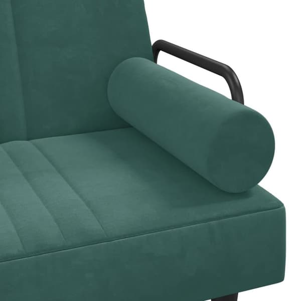 vidaXL L-formet sovesofa 260x140x70 cm velour mørkegrøn