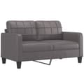 Miniatyrbillede 4 af 9: vidaXL sofasæt 2 dele med puder kunstlæder grå