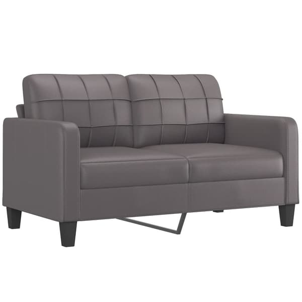 vidaXL sofasæt 2 dele med puder kunstlæder grå