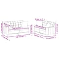 Miniatyrbillede 9 af 9: vidaXL sofasæt 2 dele med puder kunstlæder grå
