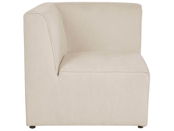 Modulær 2-seters Sofa Beige Kordfløyel To-delt sofa Moderne Minimalistisk stil