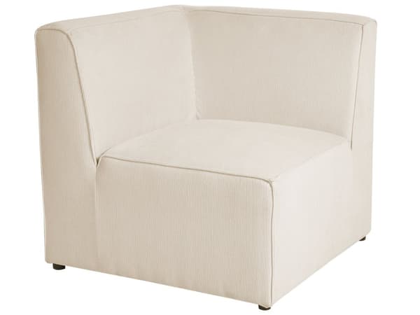 Modulær 2-seters Sofa Beige Kordfløyel To-delt sofa Moderne Minimalistisk stil