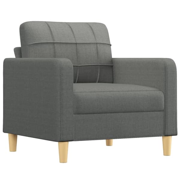 vidaXL sofasæt 4 dele med hynder stof mørkegrå