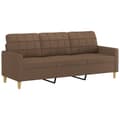 Miniatyrbillede 4 af 6: vidaXL sofasæt 2 dele med hynder stof brun