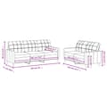 Miniatyrbillede 6 af 6: vidaXL sofasæt 2 dele med hynder stof brun