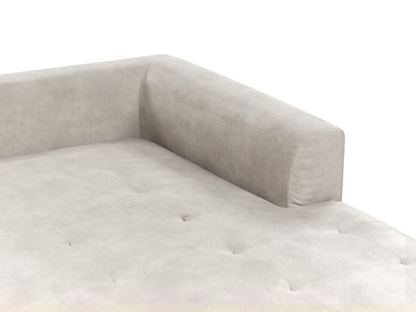 Hjørnesofa med Chaiselong Grå Velour 3 Personers Sofa L Formet Dyb Sofahjørne Siddemøbel Blød Stofsofa Venstrevendt