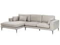 Miniatyrbillede 4 af 11: Hjørnesofa med Chaiselong Grå Velour 3 Personers Sofa L Formet Dyb Sofahjørne Siddemøbel Blød Stofsofa Højrevendt