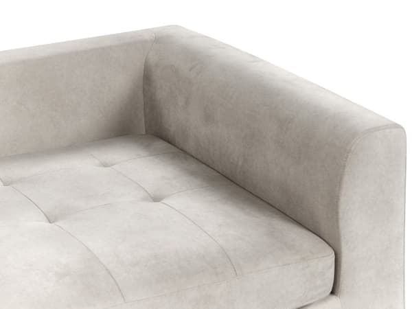 Hjørnesofa med Chaiselong Grå Velour 3 Personers Sofa L Formet Dyb Sofahjørne Siddemøbel Blød Stofsofa Højrevendt