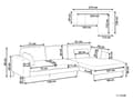 Miniatyrbillede 3 af 11: Hjørnesofa med Chaiselong Creamhvid Velour 3 Personers Sofa L Formet Dyb Sofahjørne Siddemøbel Blød Stofsofa Venstrevendt