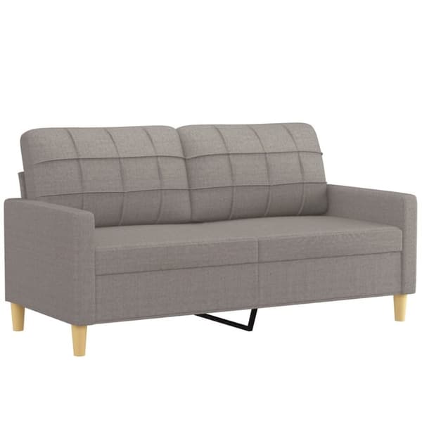 vidaXL sofasæt 2 dele med hynder stof gråbrun
