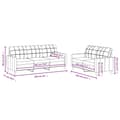 Miniatyrbillede 6 af 6: vidaXL sofasæt 2 dele med hynder stof gråbrun