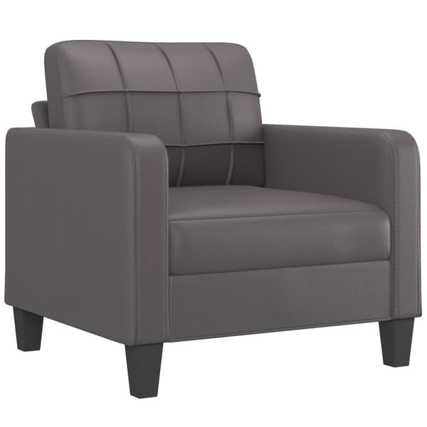 vidaXL sofasæt 4 dele med hynder kunstlæder grå