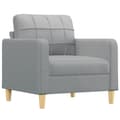 Miniatyrbillede 3 af 8: vidaXL sofasæt 3 dele med hynder stof lysegrå