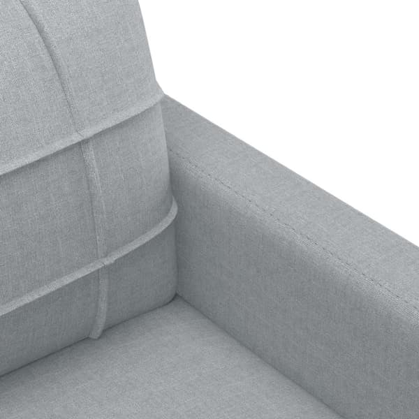 vidaXL sofasæt 3 dele med hynder stof lysegrå