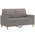 Miniatyrbillede 4 af 8: vidaXL sofasæt 3 dele med hynder stof gråbrun