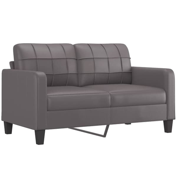 vidaXL sofasæt 2 dele med hynder kunstlæder grå