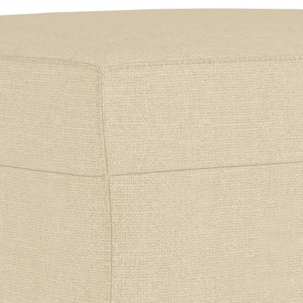 vidaXL sofasæt 4 dele med hynder stof cremefarvet