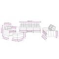 Miniatyrbillede 10 af 10: vidaXL sofasæt 4 dele med hynder stof cremefarvet