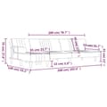Miniatyrbillede 10 af 11: vidaXL L-formet sovesofa 260x140x70 cm velour gul