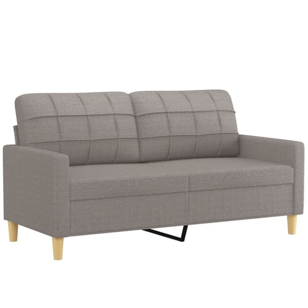 vidaXL sofasæt 3 dele med puder stof gråbrun