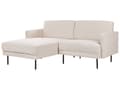 Miniatyrbilde 4 av 11: Hjørnesofa Beige Polyester 192 x 155 cm 2-seter Høyrevendt Seksjonssofa Metallben Vevd stoff Minimalistisk Moderne