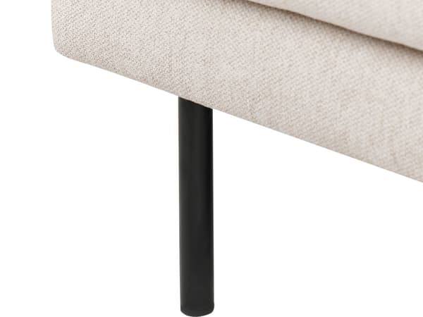 Hjørnesofa Beige Polyester 192 x 155 cm 2-seter Høyrevendt Seksjonssofa Metallben Vevd stoff Minimalistisk Moderne