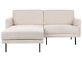 Miniatyrbilde 1 av 11: Hjørnesofa Beige Polyester 192 x 155 cm 2-seter Høyrevendt Seksjonssofa Metallben Vevd stoff Minimalistisk Moderne