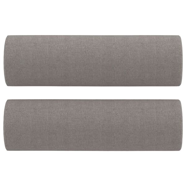 vidaXL 2-personers sofa med pyntepuder 120 cm stof gråbrun