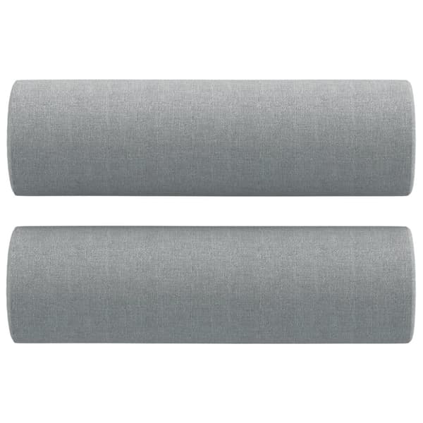 vidaXL 2-personers sofa med pyntepuder 140 cm stof lysegrå