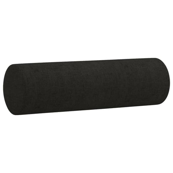 vidaXL 3-sitssoffa med prydnadskuddar svart 180 cm tyg
