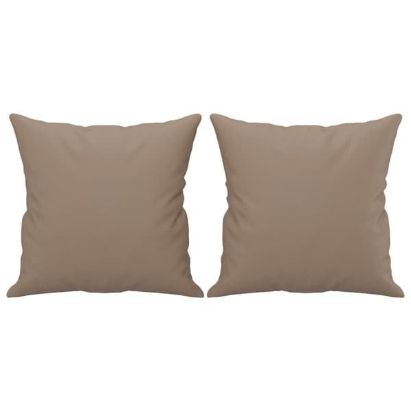 vidaXL 2-sits soffa med prydnadskuddar cappuccino 120 cm konstläder