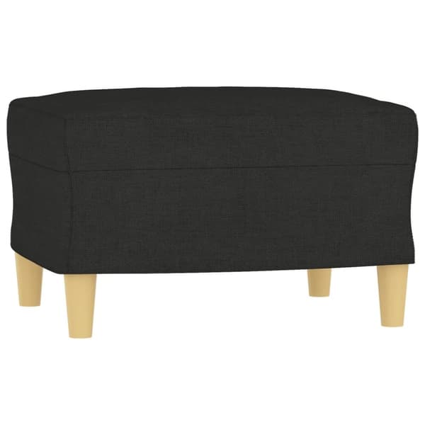 vidaXL sofasæt 3 dele med hynder stof sort