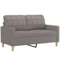 Miniatyrbillede 3 af 8: vidaXL sofasæt 2 dele med puder stof gråbrun