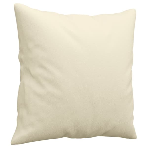 vidaXL sofasæt 3 dele med puder kunstlæder cremefarvet