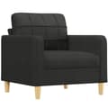 Miniatyrbillede 3 af 11: vidaXL sofasæt 4 dele med puder stof sort